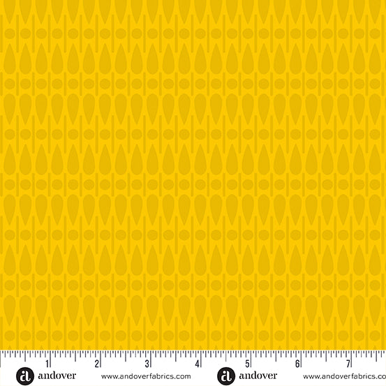 Sun Print 2024 Quilt Fabric by Alison Glass - Scatter Geometric in Sunflower Yellow - A-672-Y