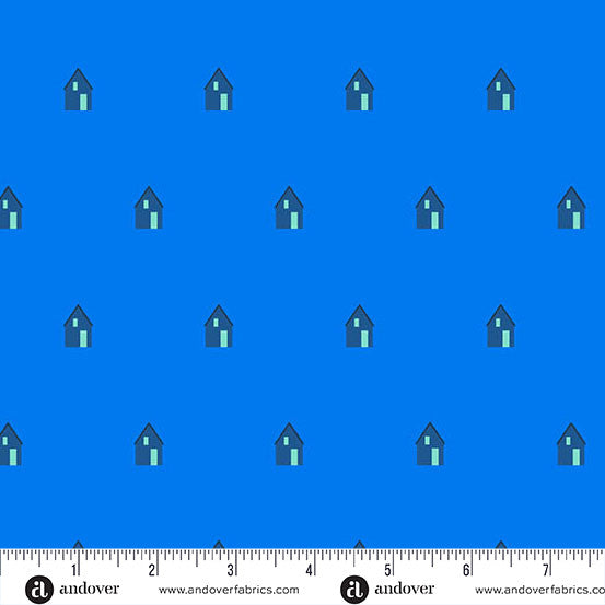 Sun Print 2026 Quilt Fabric by Alison Glass - Cabin in Cobalt Blue - A-10047-B