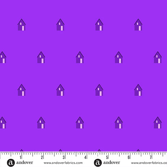 Sun Print 2026 Quilt Fabric by Alison Glass - Cabin in Galaxy Purple - A-10047-P