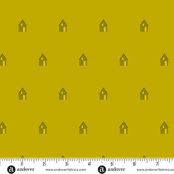 Sun Print 2026 Quilt Fabric by Alison Glass - Cabin in Moss Green - A-10047-V