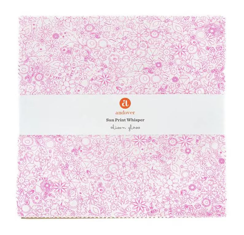 Sun Print Whisper Quilt Fabric by Alison Glass - 10x10 - set of 42 10" squares - 3S-SPWH-X
