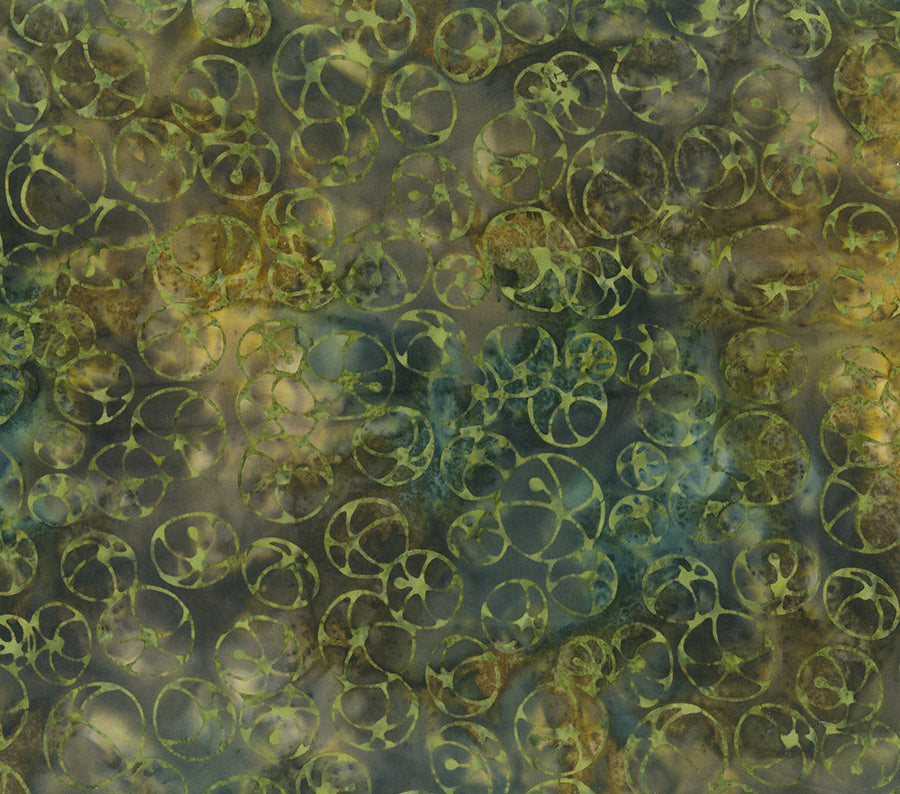 Sunburnt Country Batik Quilt Fabric - Seed Pod in Brown Multi - 83513-35