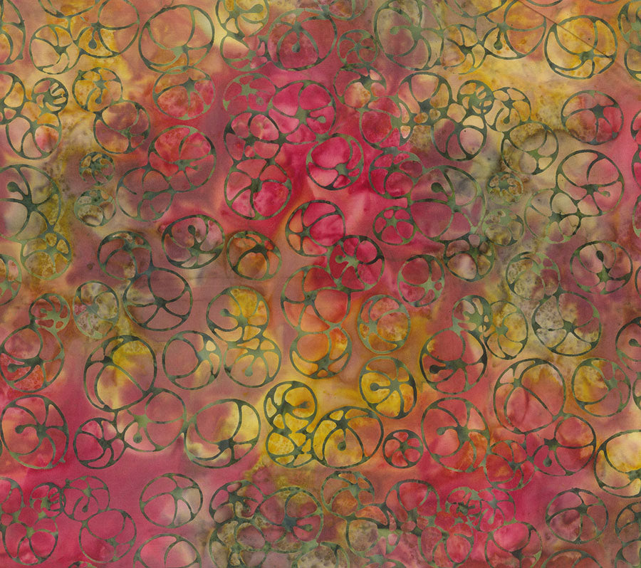 Sunburnt Country Batik Quilt Fabric - Seed Pod in Fall Multi - 83513-32