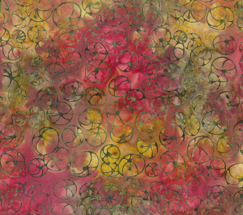 Sunburnt Country Batik Quilt Fabric - Seed Pod in Fall Multi - 83513-32