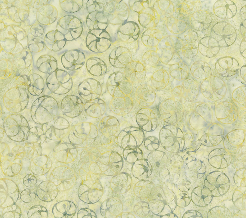Sunburnt Country Batik Quilt Fabric - Seed Pod in Stone Green - 83513-71
