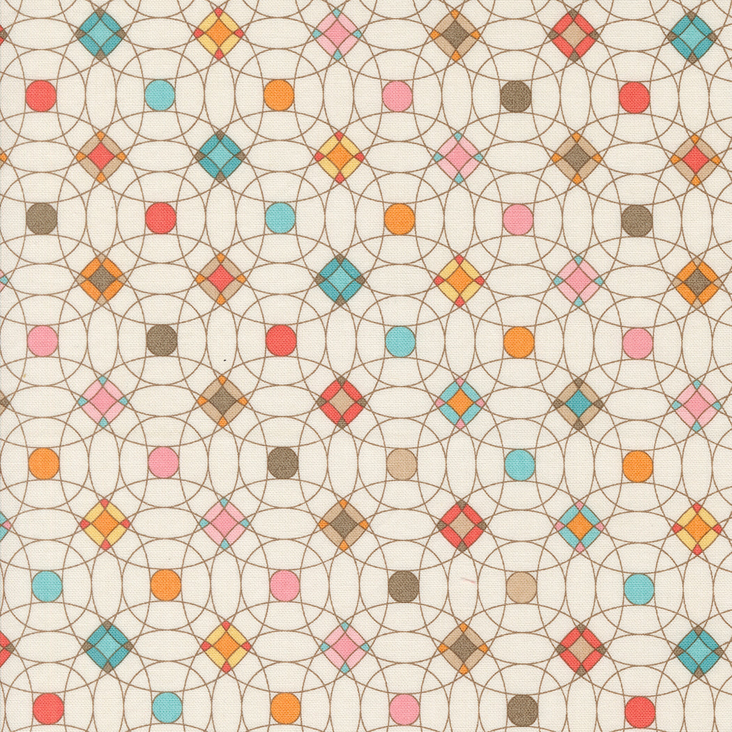 Sunday Brunch Quilt Fabric - Scrambler Geometric in Spritzer Multi - 30753 11