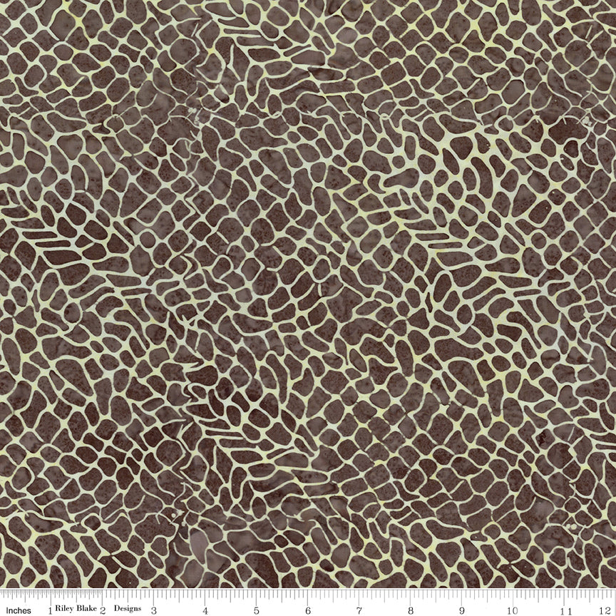 Sunken Treasure Expressions Batik Quilt Fabric - Net in Timber Bark Brown - BT23715-544