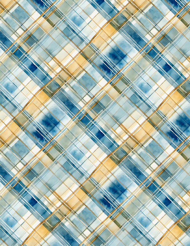 Sunkissed Quilt Fabric - Plaid in Blue - 1665 33920 145