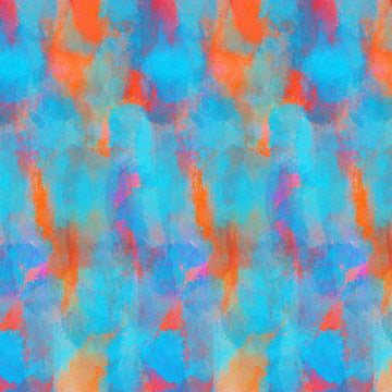 Sunset Strokes Quilt Fabric - Fire in the Sky in Neptune Aqua/Multi - 10800-42
