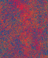 Sunset Strokes Quilt Fabric - Sun Glitter in Gloaming Blue/Orange - 10804-28