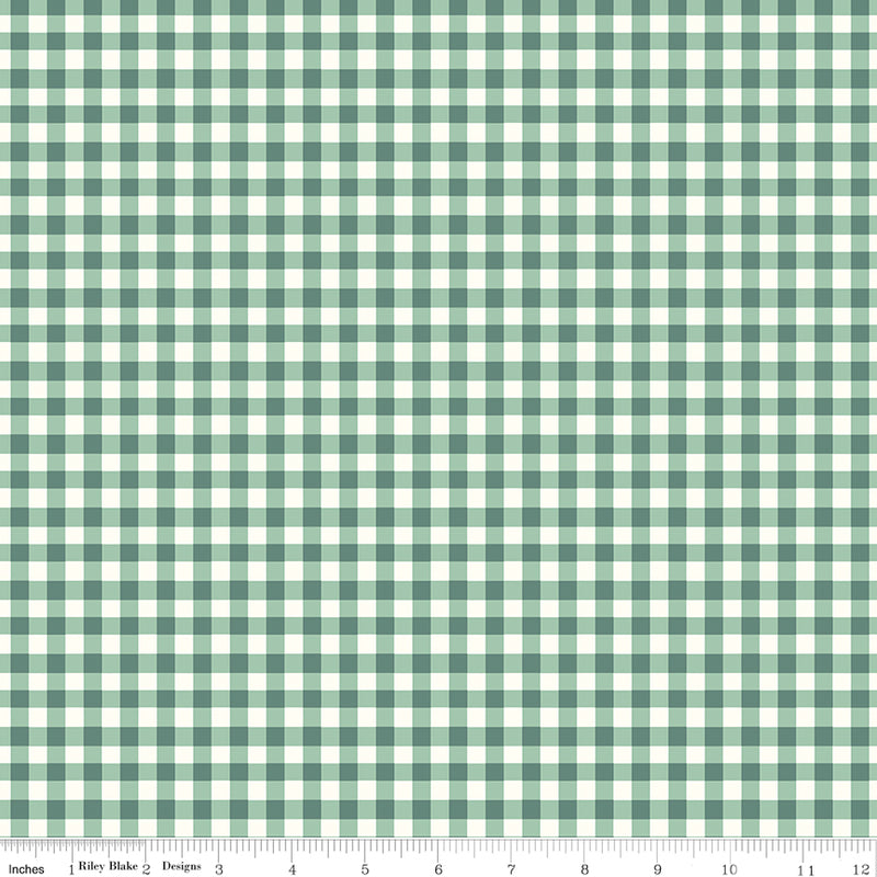 Sunsetridge Quilt Fabric - Plaid in Lodge Pole Green - C15736-LODGEPOLE