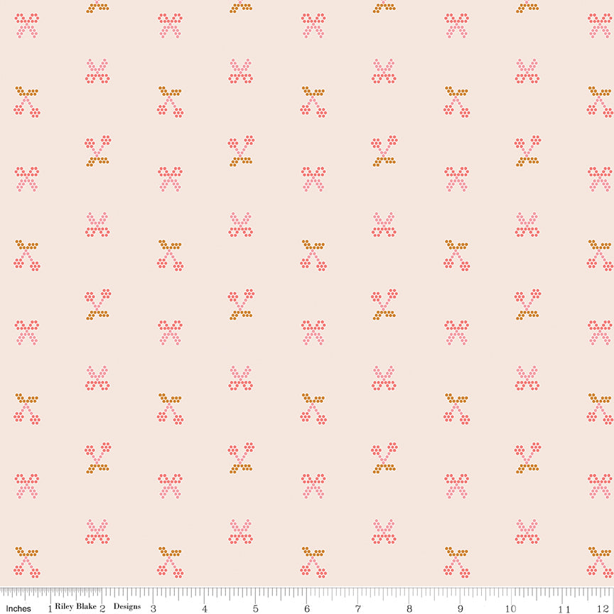 Sunsetridge Quilt Fabric - Scissors in Blush Pink - C15733-BLUSH