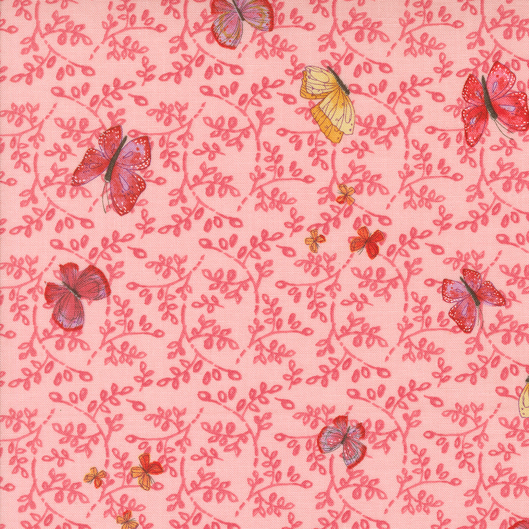 Superbloom Quilt Fabric - Butterfly Trellis in Carnation Pink - 48784 19