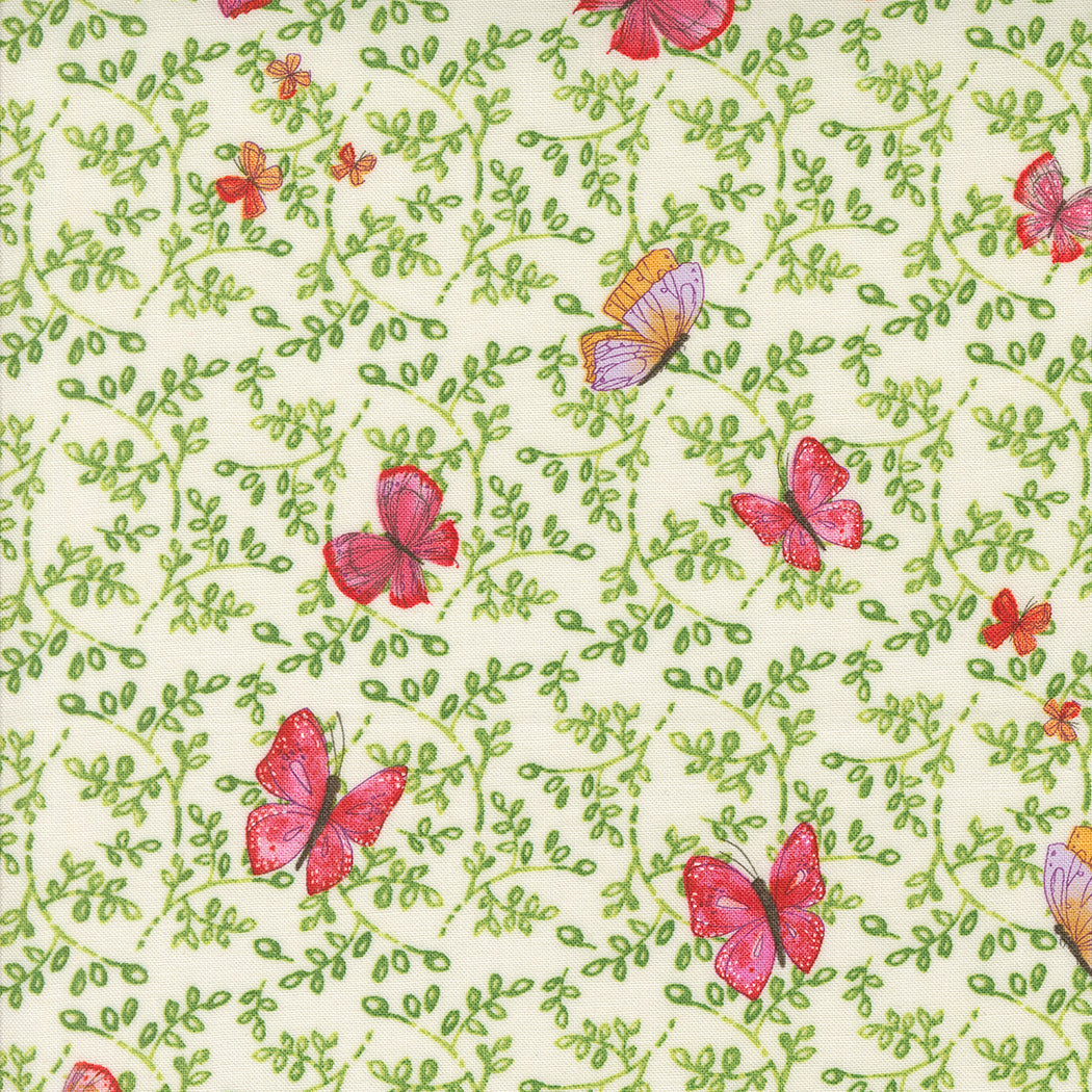Superbloom Quilt Fabric - Butterfly Trellis in Cream/Multi - 48784 11