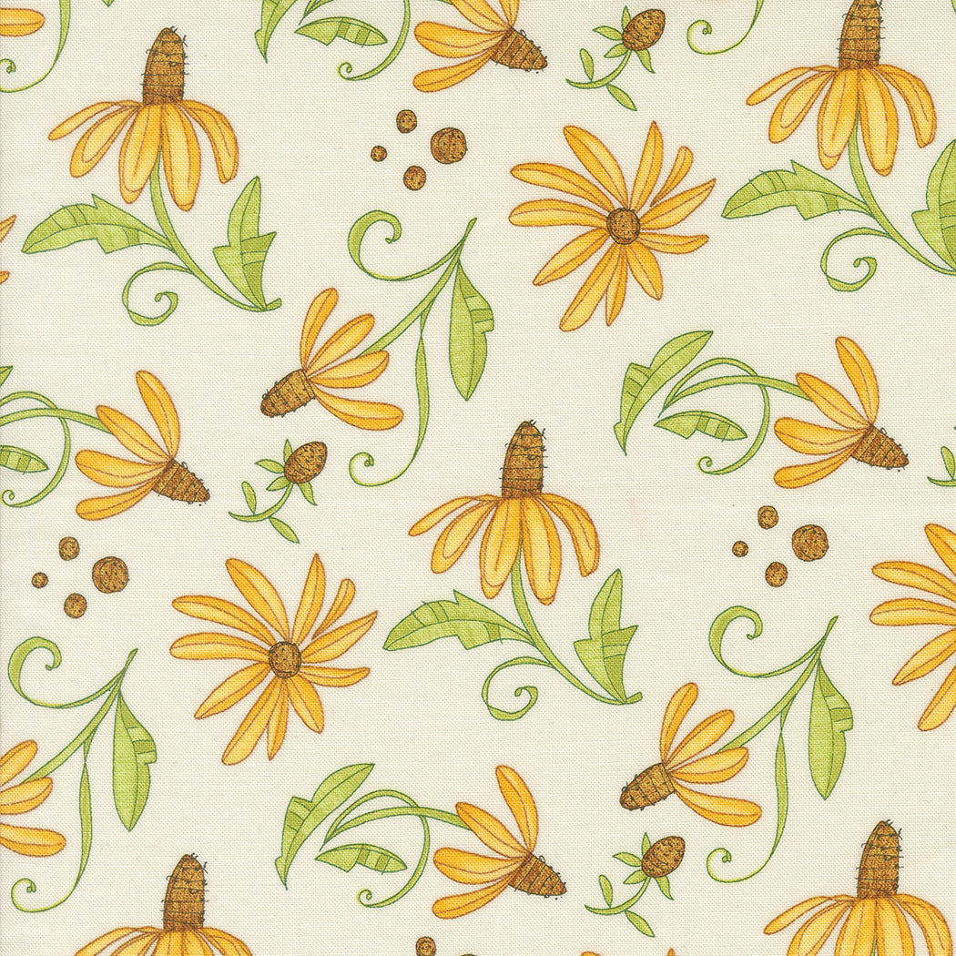 Superbloom Quilt Fabric - Daisyish in Cream - 48783 11