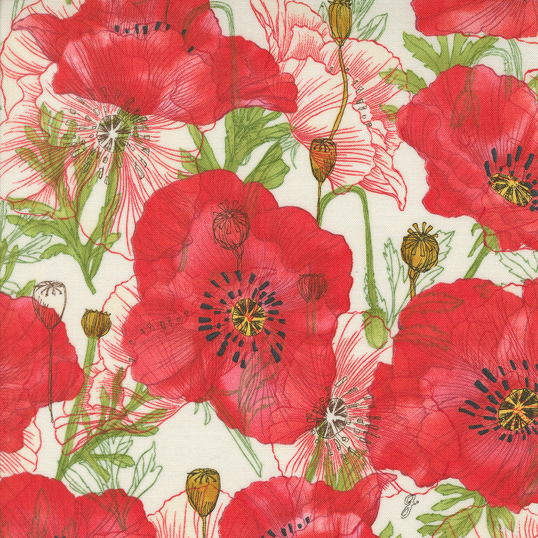 Superbloom Quilt Fabric - Poppy in Cream/Multi - 48781 11