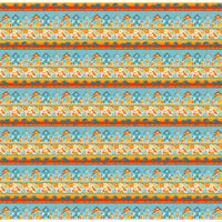 Surf's Up Quilt Fabric - Beach Cottage Border Stripe in Multi - 1166-18
