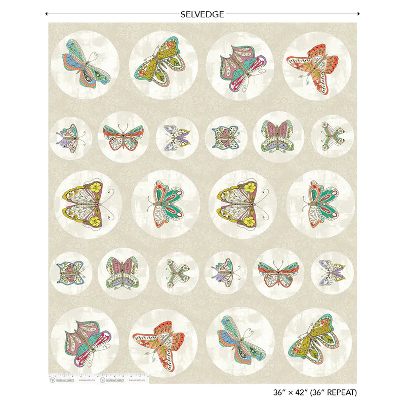 Sway by Kori Quilt Fabric - Daydreams and Glimmers Panel in Light Gray - 54700-11 - SOLD AS A 36" PANEL