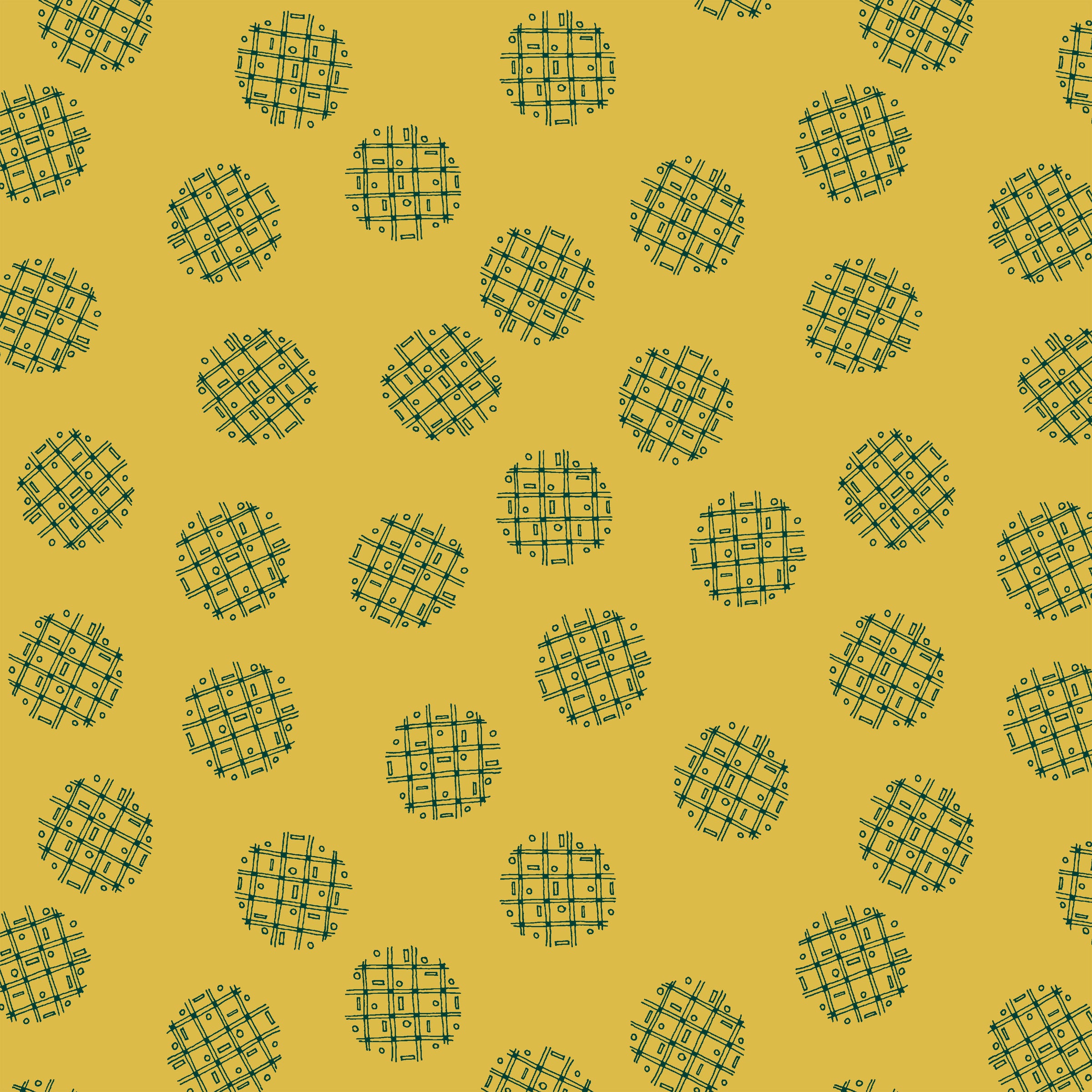 Sway by Kori Quilt Fabric - Graph Dots in Amber - 54707-11
