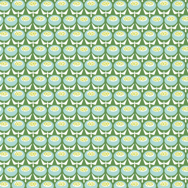 Sweet Floral Scent Quilt Fabric - Buttercup in Blue - LV804-BL1
