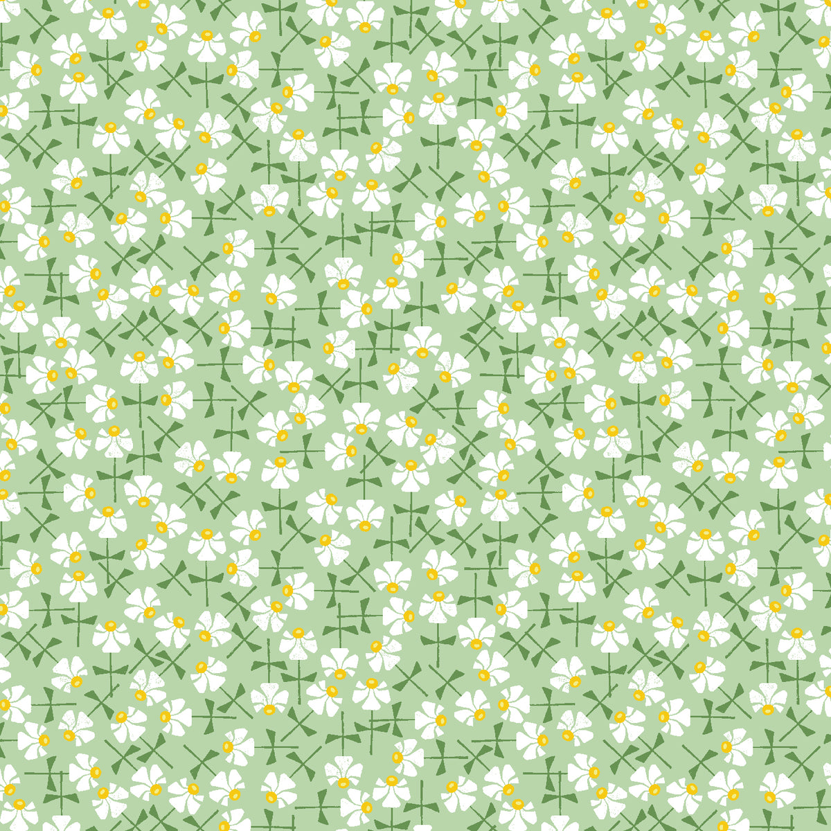 Sweet Floral Scent Quilt Fabric - Flowery in Green - LV805-GR1