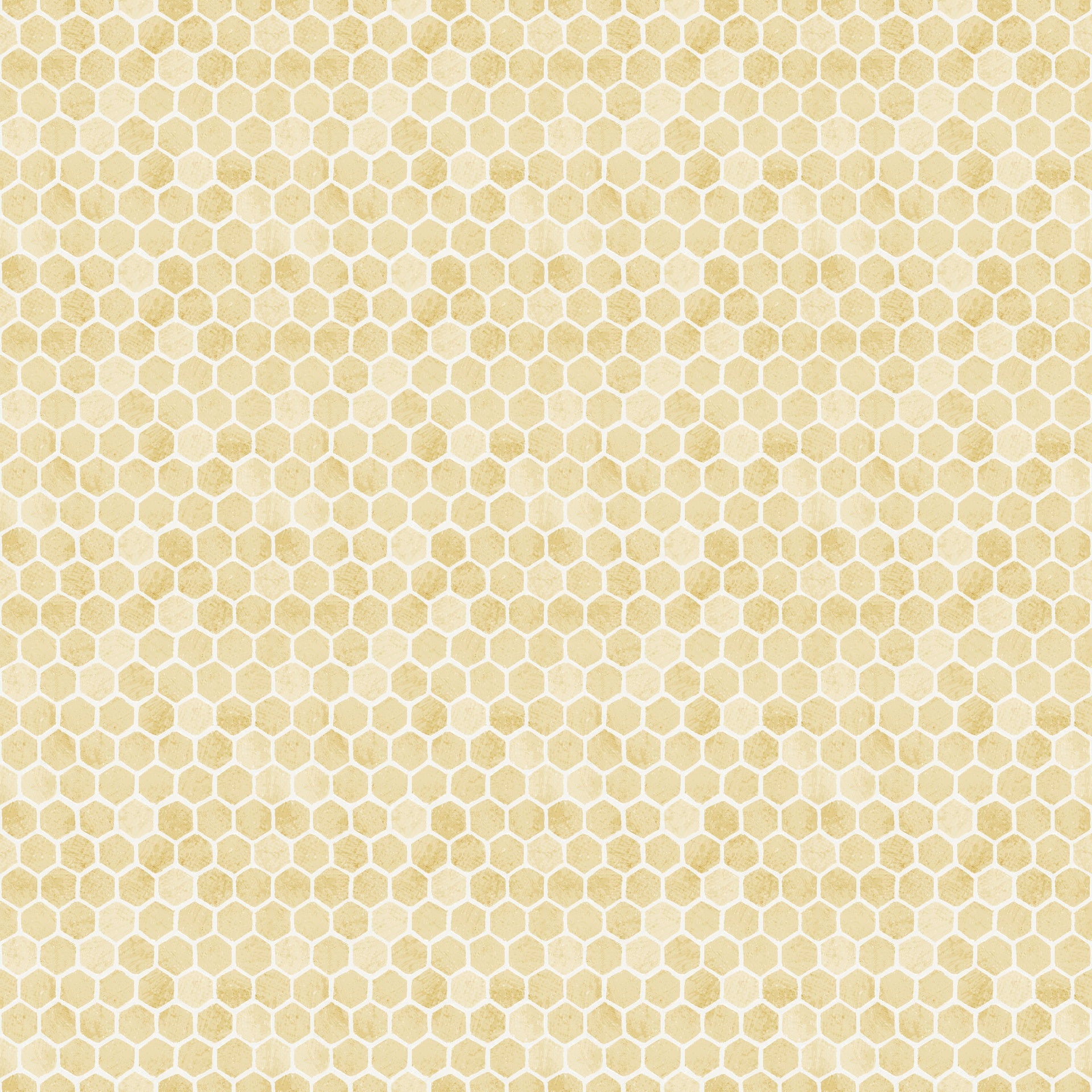 Sweet Honey Bee Quilt Fabric - Honeycomb in Yellow - W115-012-230