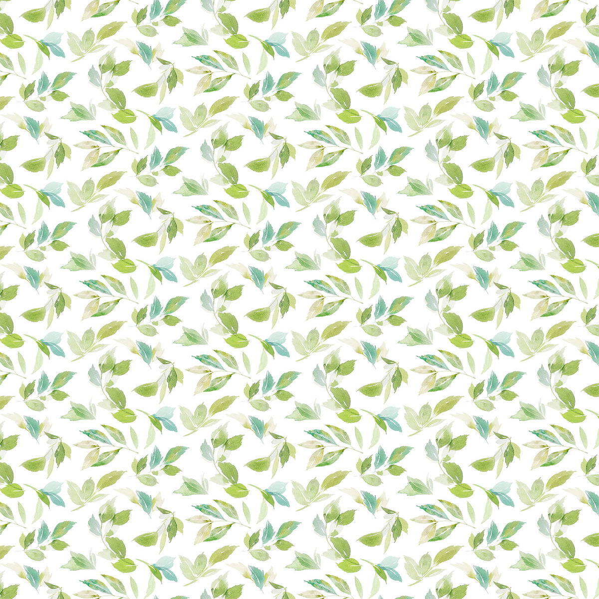 Sweet Surrender Quilt Fabric - Leaf Toss in White/Green - 26951-10
