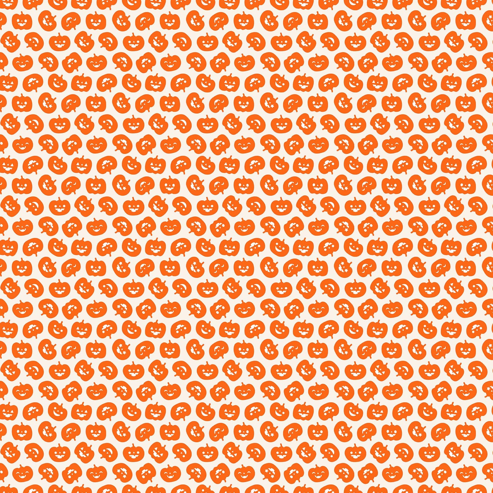 Sweet Treats Season Quilt Fabric - Pumpkins in Orange - GLOW IN THE DARK - 91257G-99