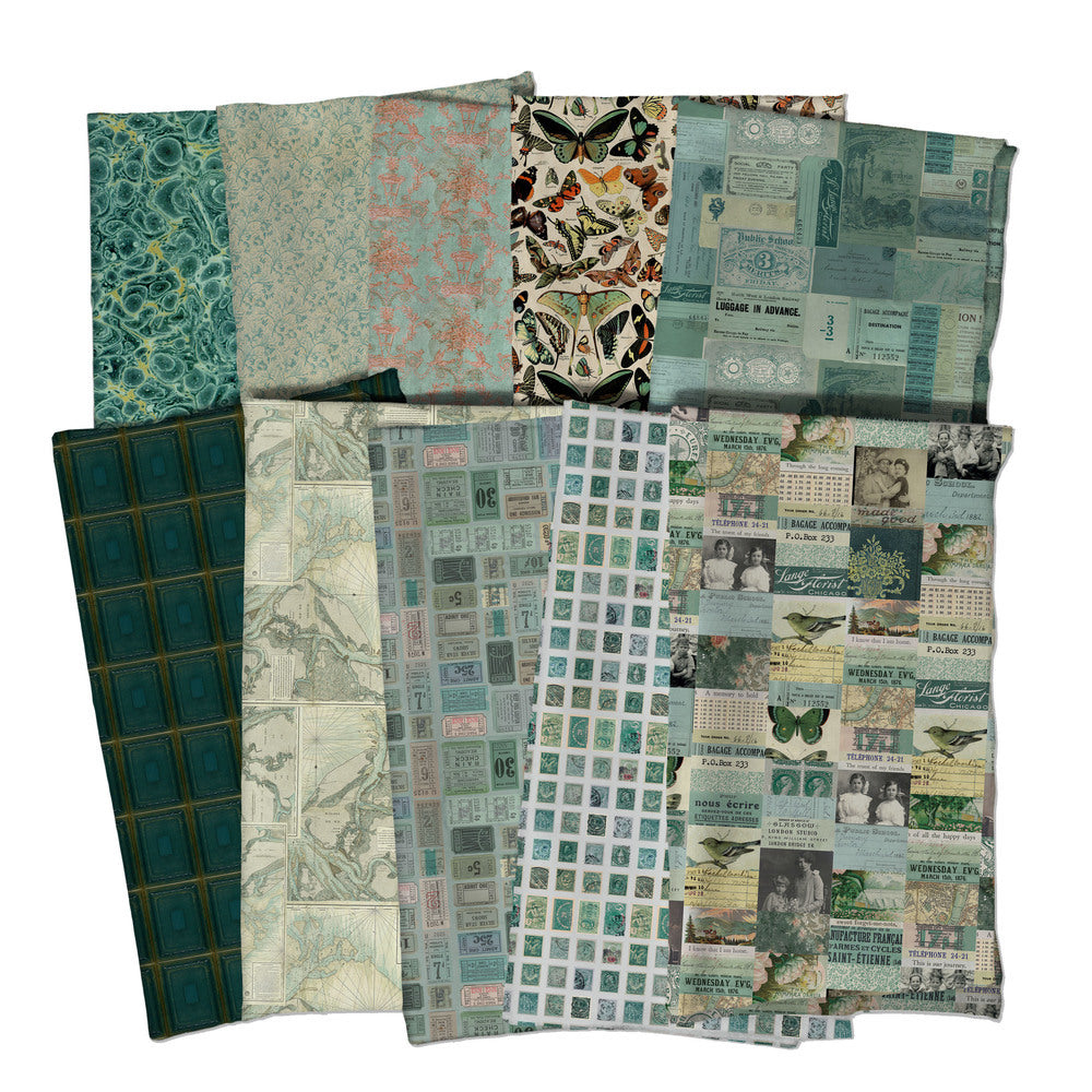 Eclectic Elements Palette, Teal Fat Quarter Bundle
