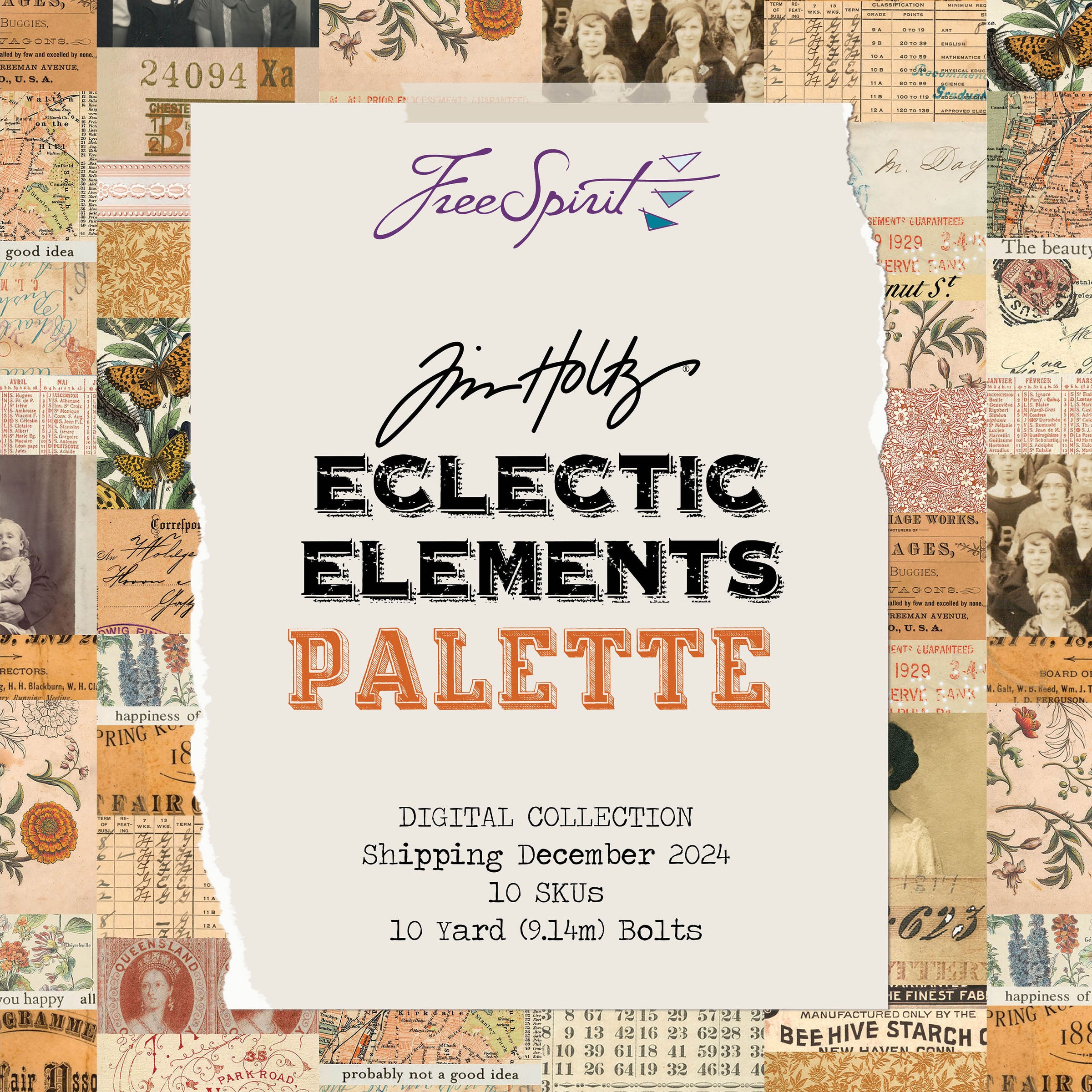 Eclectic Elements Palette, Orange Fat Quarter Bundle