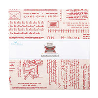 TYPE/ography Backgrounds Quilt Fabric by Lori Holt  - 10" Stacker B - set of 42 10" squares - 10-16850B-42