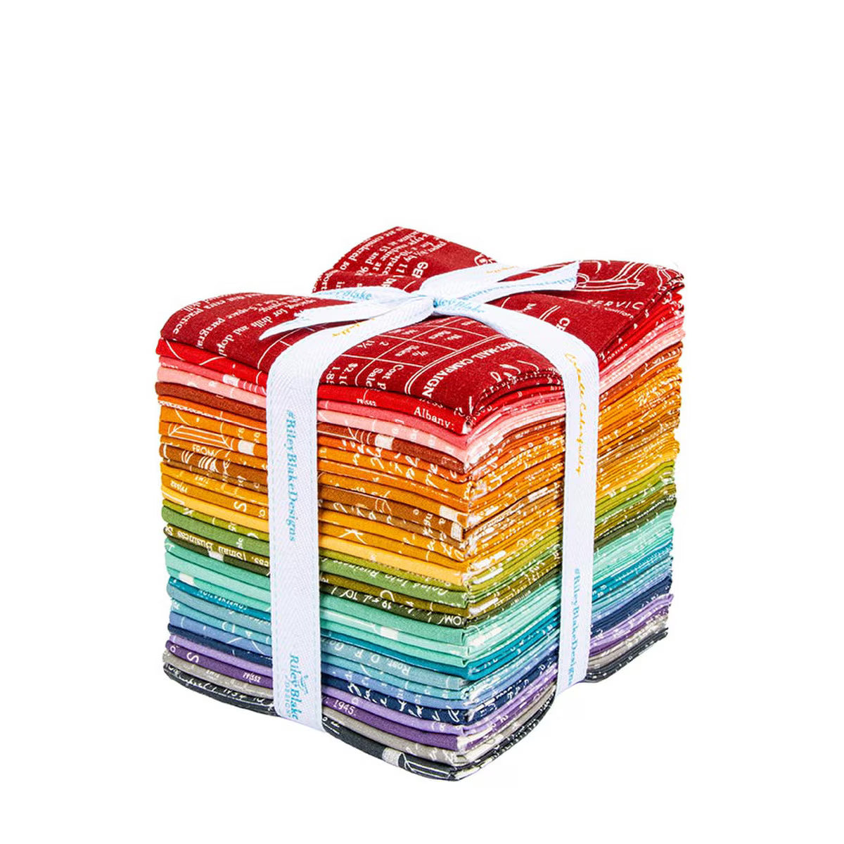 TYPE/ography Quilt Fabric by Lori Holt  - 30 piece Fat Quarter Bundle - Color Prints - FQ-16850A-30