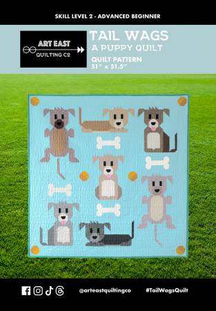 Tail Wags Quilt Pattern from Art East Quilting Co. - AETW1123