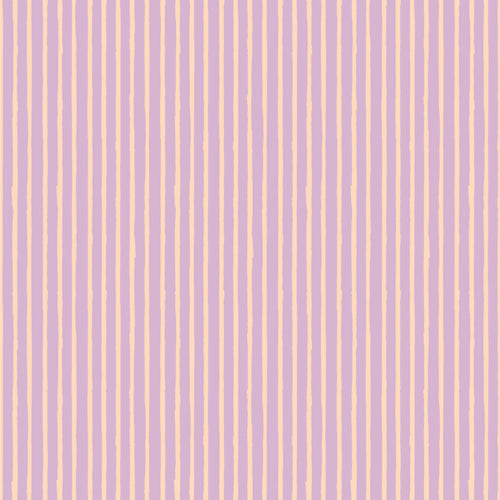 Tangerine Quilt Fabric - Striped Field in Lavender Purple/Peach Orange - TAN69911