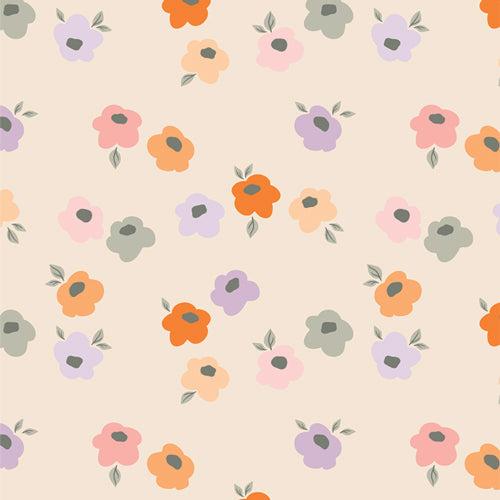 Tangerine Quilt Fabric - Sweet and Charming in Cream - TAN69913