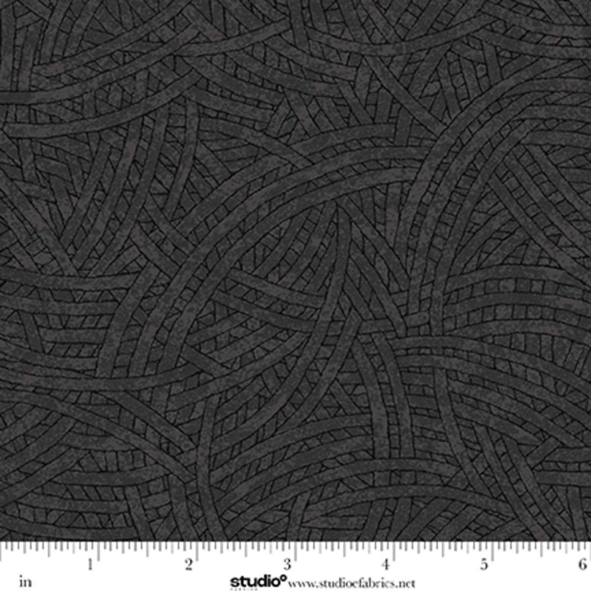 Tangled Quilt Fabric - Blender in Dark Charcoal Gray - 8866-99
