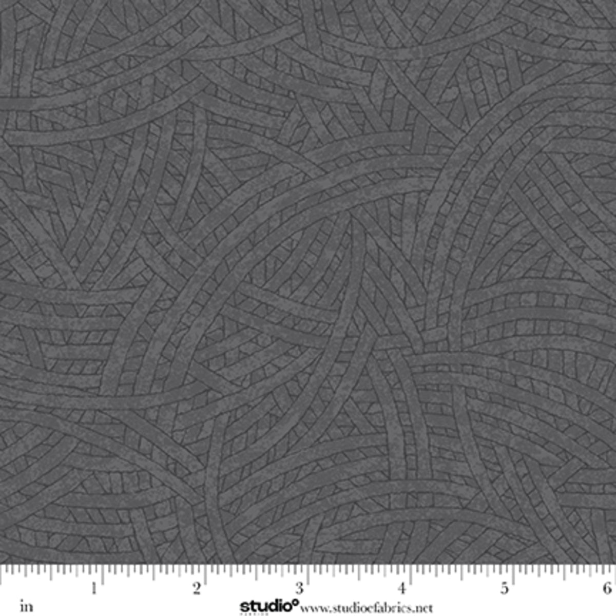Tangled Quilt Fabric - Blender in Graphite Gray - 8866-95