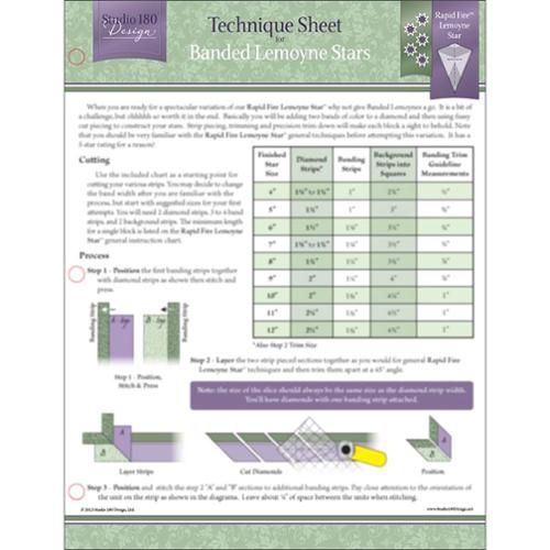Technique Sheet by Studio 180 - Banded Lemoyne Stars - UDTEC10