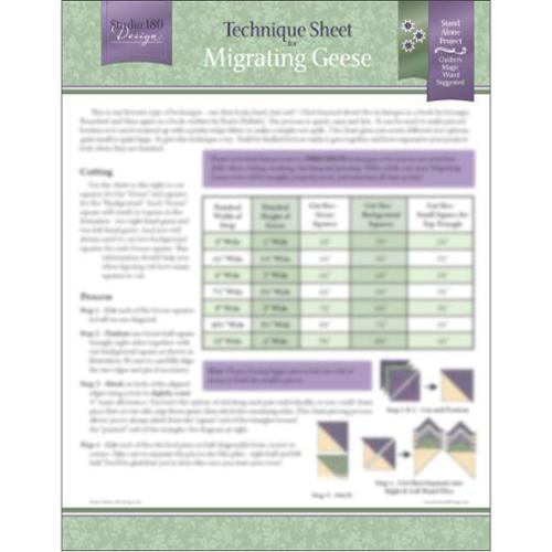 Technique Sheet by Studio 180 - Migrating Geese - UDTEC04