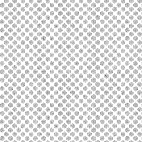 Teepee Trail Quilt Fabric - Ragged Dots in White/Gray - 1649 29785 Z