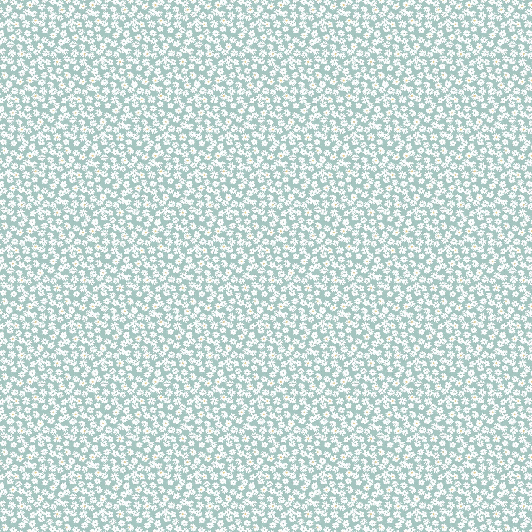 Tender Quilt Fabric - Daisies in Mint Blue/Green - 91163-60