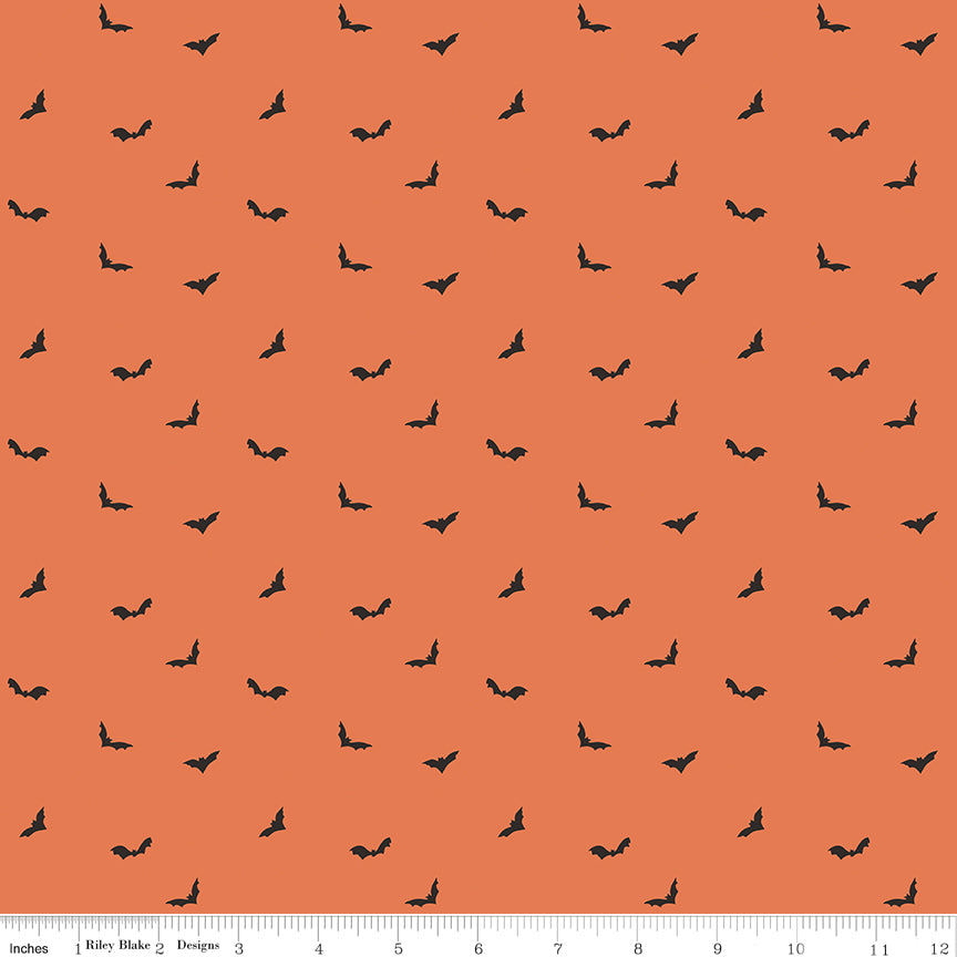 The Apothecary Quilt Fabric - Batwings in Marmalade Orange - C17554-MARMALADE