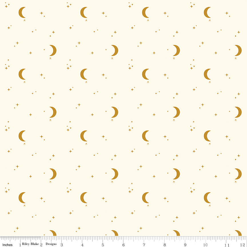 The Apothecary Quilt Fabric - Night Sky in Cream - C17555-CREAM