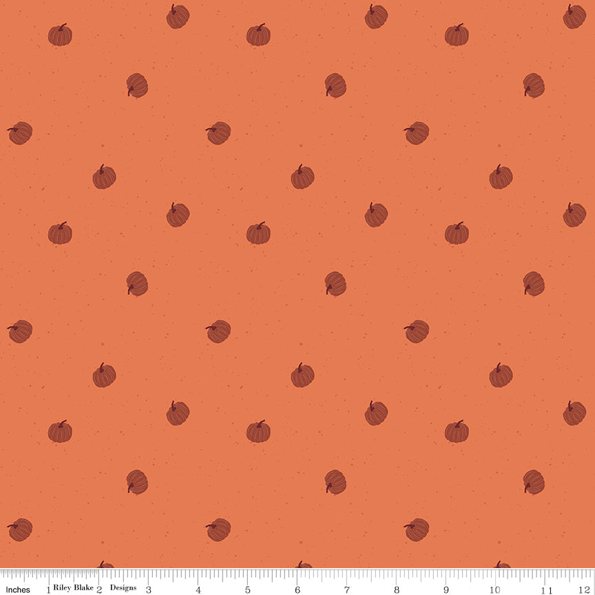 The Apothecary Quilt Fabric - Pumpkin Toss in Marmalade Orange - C17553-MARMALADE