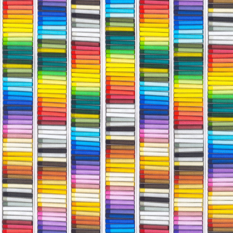 The Artist's Desk Quilt Fabric - Chalk Pastels in Multi - ANPD-21919-205 MULTI