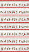 The Christmas Mouse Flannel Quilt Fabric - Border Stripe in Gray/Multi - F28036-92