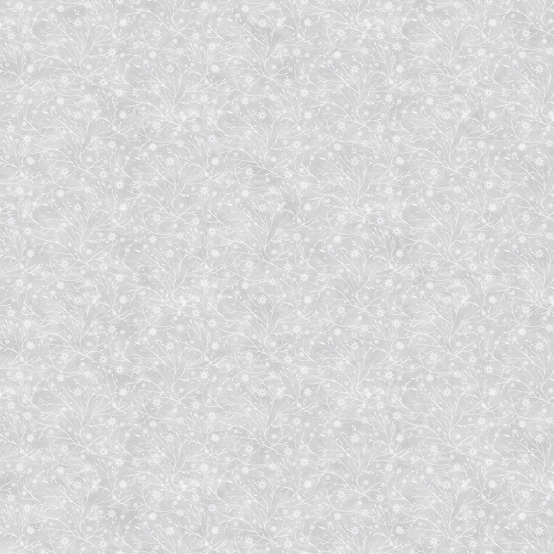 The Christmas Mouse Flannel Quilt Fabric - Twig Blender in Gray - F28044-92