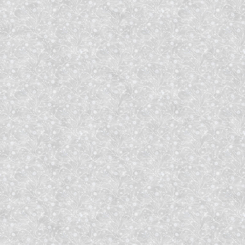 The Christmas Mouse Flannel Quilt Fabric - Twig Blender in Gray - F28044-92