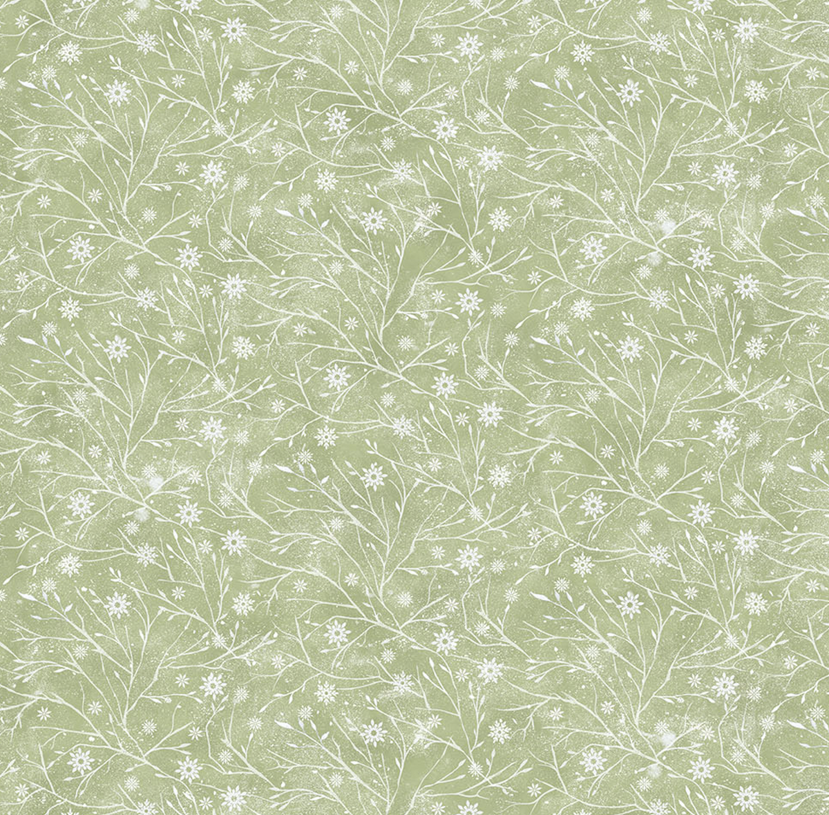 The Christmas Mouse Flannel Quilt Fabric - Twig Blender in Green - F28044-72