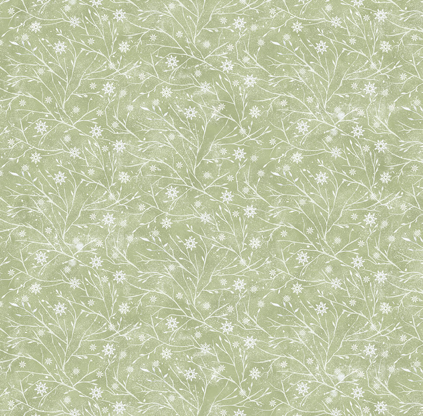 The Christmas Mouse Flannel Quilt Fabric - Twig Blender in Green - F28044-72